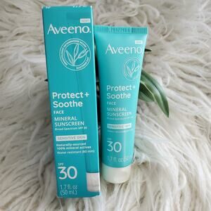 Aveeno Protect + Soothe Face Mineral Sunscreen Broad Spectrum SPF 30